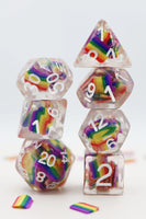 Foam Brain Pride Flag Dice